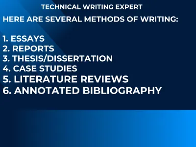 I will handle all your technical writing research and summaries projects